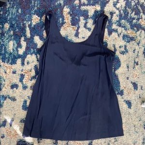 Navy Silk Madewell Blouse